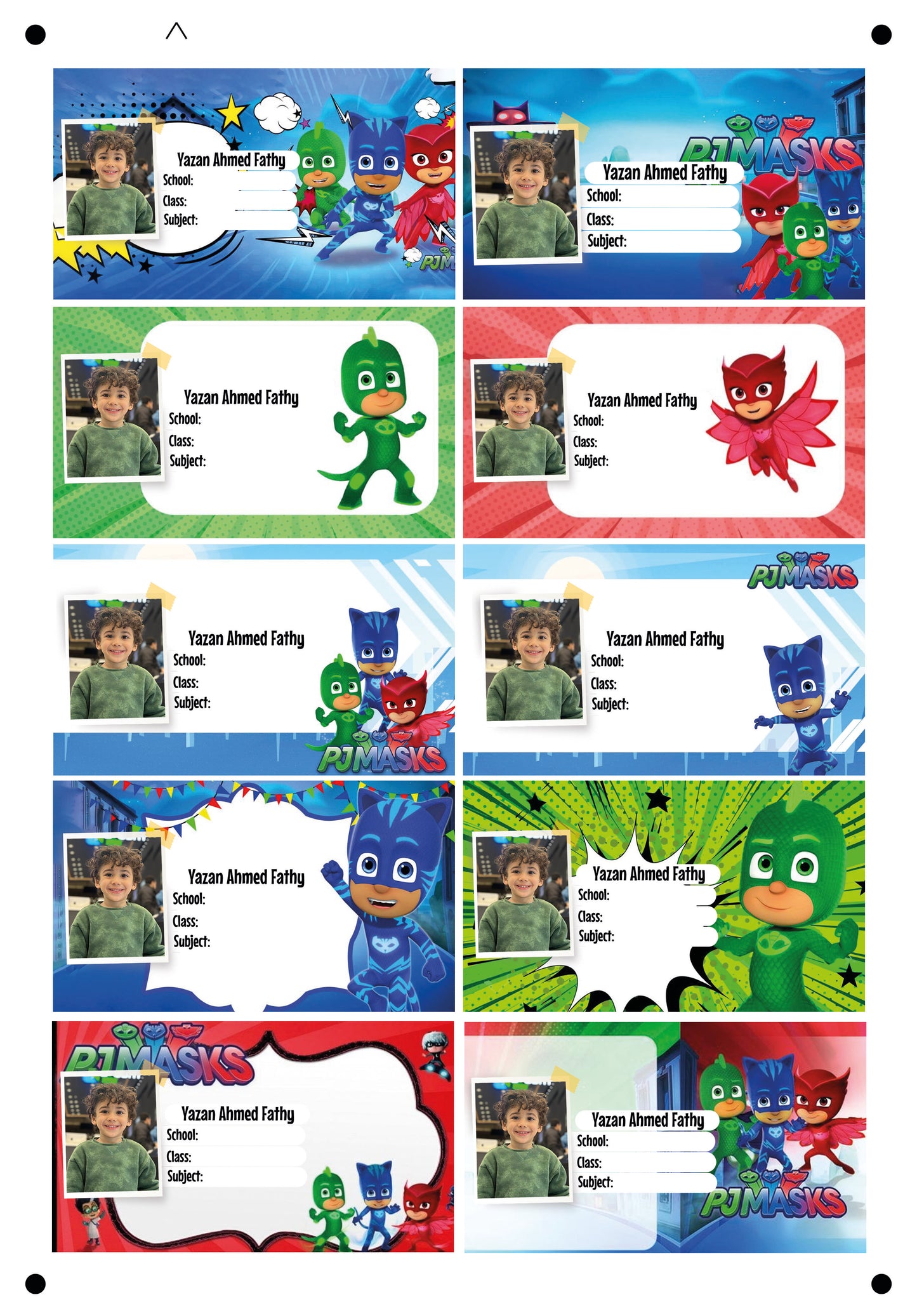 Pj masks design